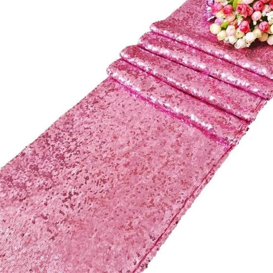 Chemin De Table à Paillettes Disco Argenté 30x274 Cm - Décoration Fête Années 70 80, Mariage, Anniversaire - Style Rétro Scintillant