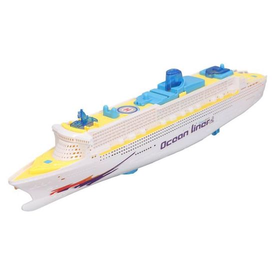 ZGEER Bateau RC Pour Enfants, Jouet De Bateau électrique RC Avec Pulvérisationlumière LED