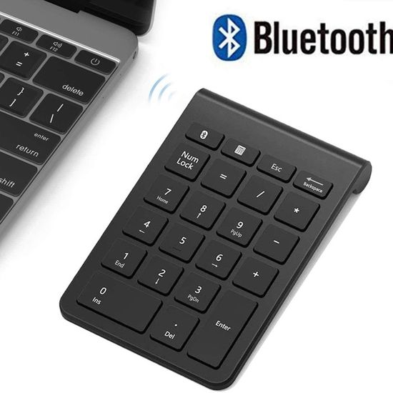 Agatige Pavé Numérique Sans Fil 2,4G - Mini Clavier 22 Touches USB Pour PC Portable (Or Rose)