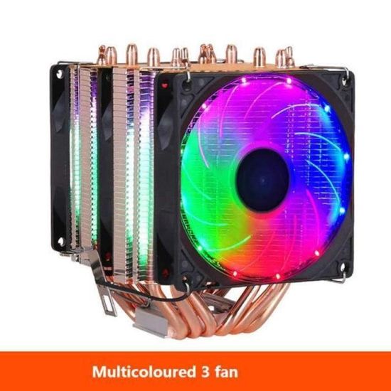 Ventilateur CPU 4 Caloducs Avec RGB - Refroidisseur Silencieux 12cm PWM Pour Intel & AMD