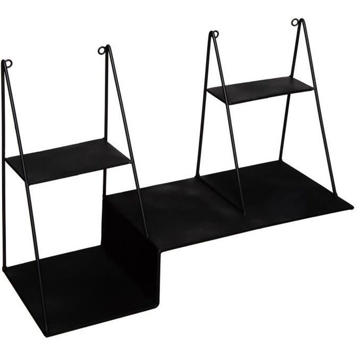 Étagère murale métal 50x34 Luna Autres Noir