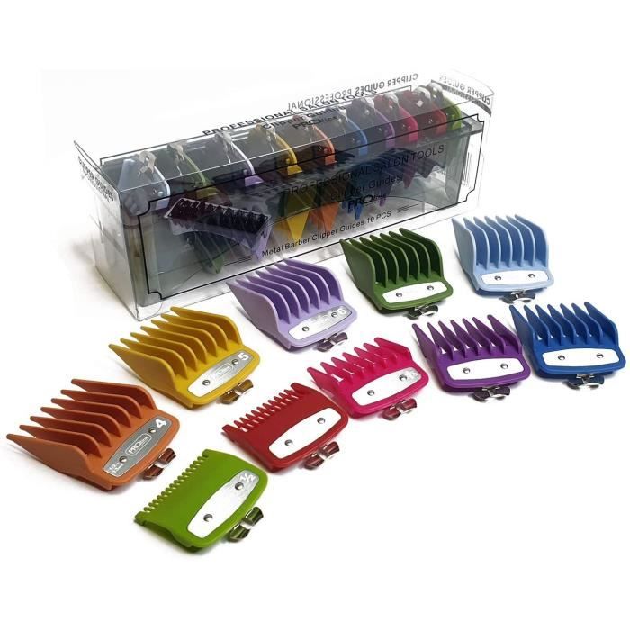 Peignes de toutes les tailles avec guide de coupe en métal solide – Super Taper, Chromepro, Balding, Magic 5 Star et autres ton A548