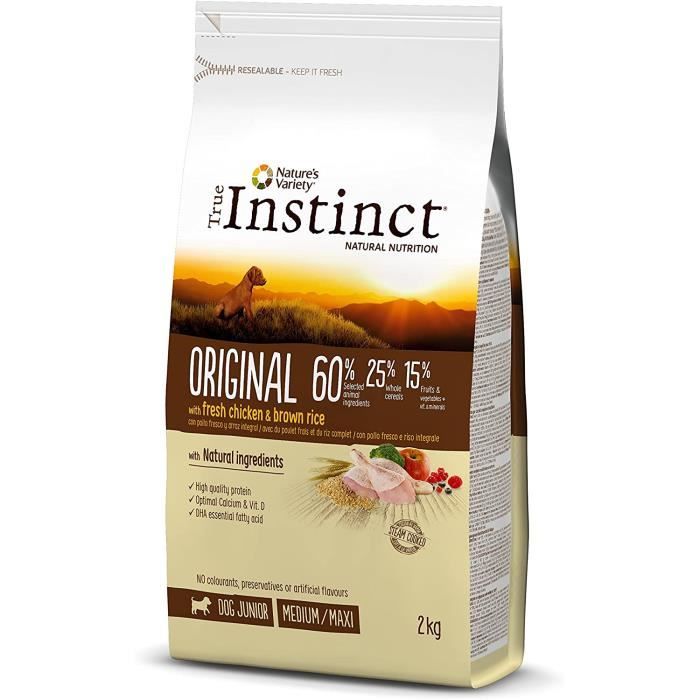 Nourriture pour chiens True Instinct Original Junior Medium-Maxi Nourriture pour Chien 2 kg 36283