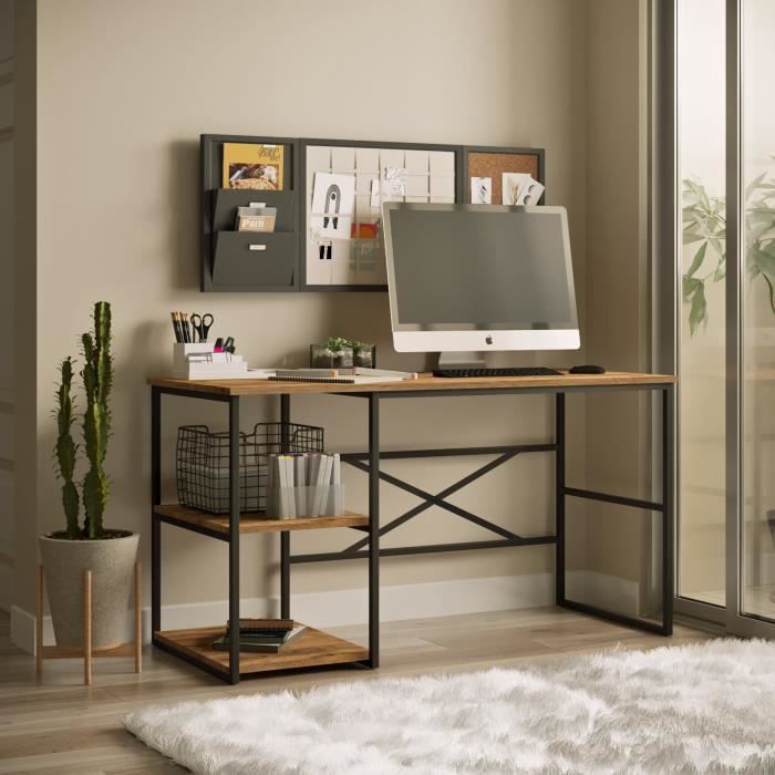 Yurupa d'ordinateur Table de Bureau PC Table à Domicile Station de Travail Style Industriel Vintage VG26-A