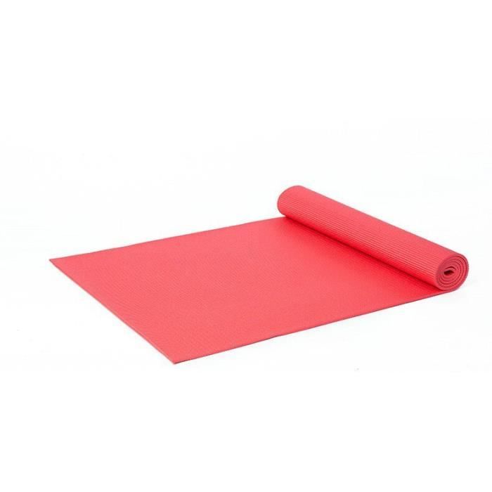 Tapis de sol,Tapis de yoga antidérapant épais de 6mm pour hommes et femmes, couverture étendue de 61cm pour débutant, - Type Rouge