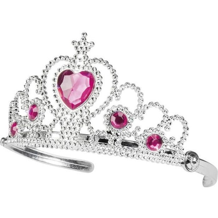 Diadème de princesse rose et argent