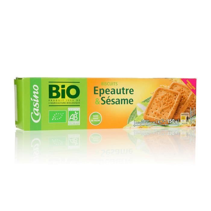 BOUVARD BISCUITS Biscuit blé épeautre et sésame - 150 g