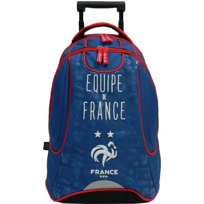 Sac à dos à roulettes FFF - Collection officielle Equipe de France de football