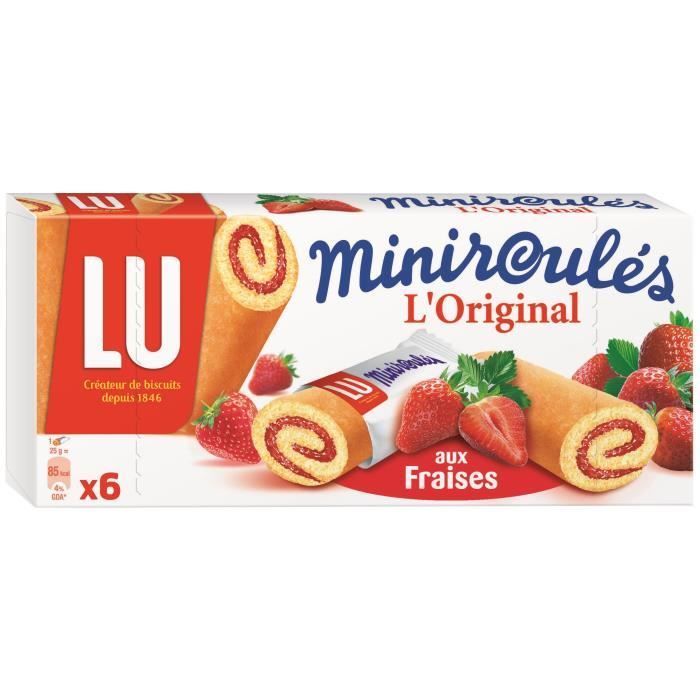 Miniroulés fraises 150 g Lulu Miniroulés