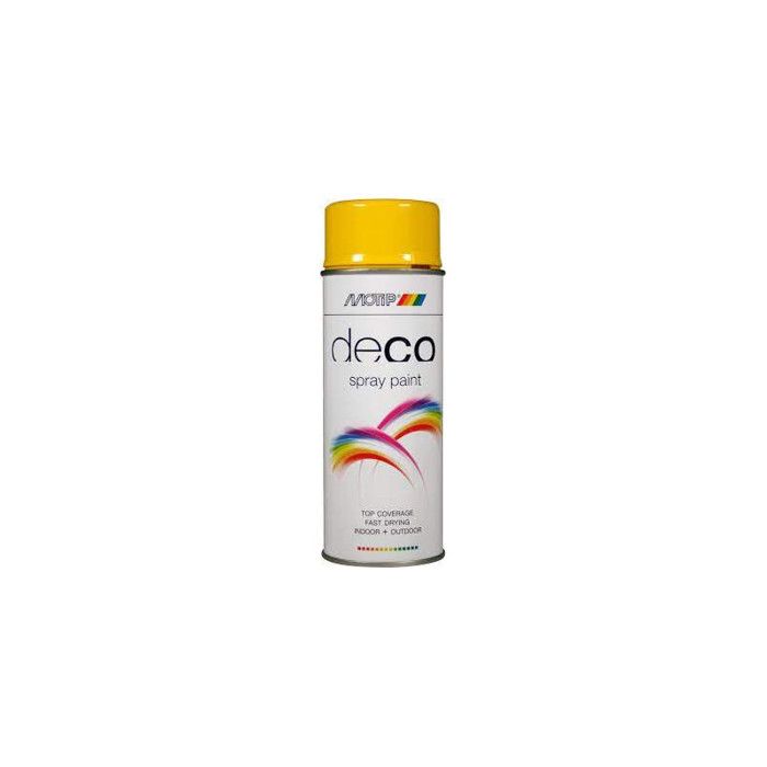 Bombe de peinture jaune colza brillant Motip 01679 RAL 1021 auto moto scooter
