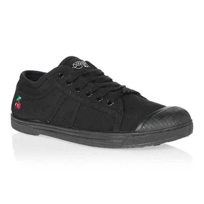 LE TEMPS DES CERISES - Baskets femmes - Basic 02 mono Noir