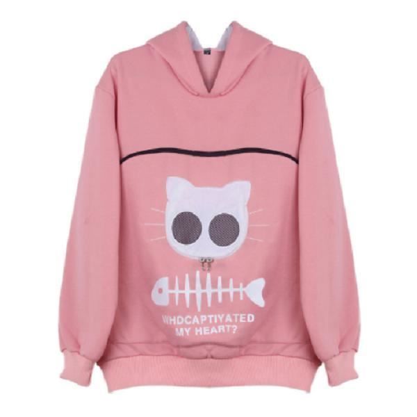 pull à capuche homme,Sweat à capuche kangourou chien Animal patte livraison directe pulls chat amoureux calin poche sweat poche Ani