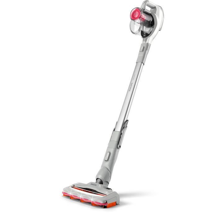 PHILIPS Aspirateur Balai Sans Fil 2-en-1 SpeedPro FC6723/01 Brosse à 180° avec LED 30 min d'Autonomie 0,4L