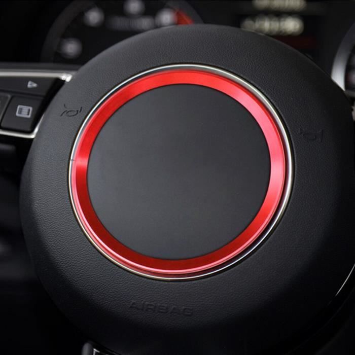 Anneau de Logo de couverture de volant de voiture de garniture en Aluminium 3D pour Audi A1 A3 A4 A5 A6 A7 Q3 Q5 S3 QK74895391