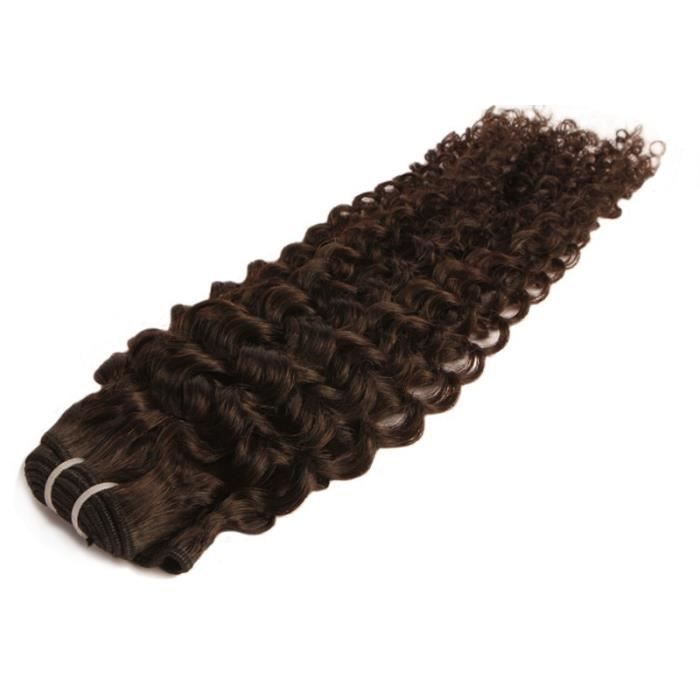 Tissage Brésilien Vierge Bouclé Noir Clair 70cm 28 pouces