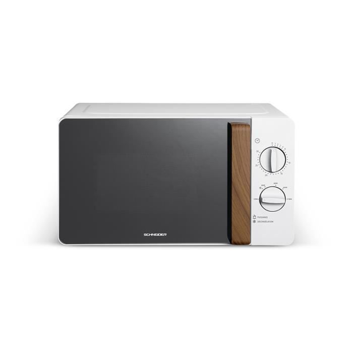 SCHNEIDER - SCMWN20SMW - Micro-ondes FJORD - 20 Litres - 700 Watts - Fonction Décongélation - Finition SoftTouch - Blanc