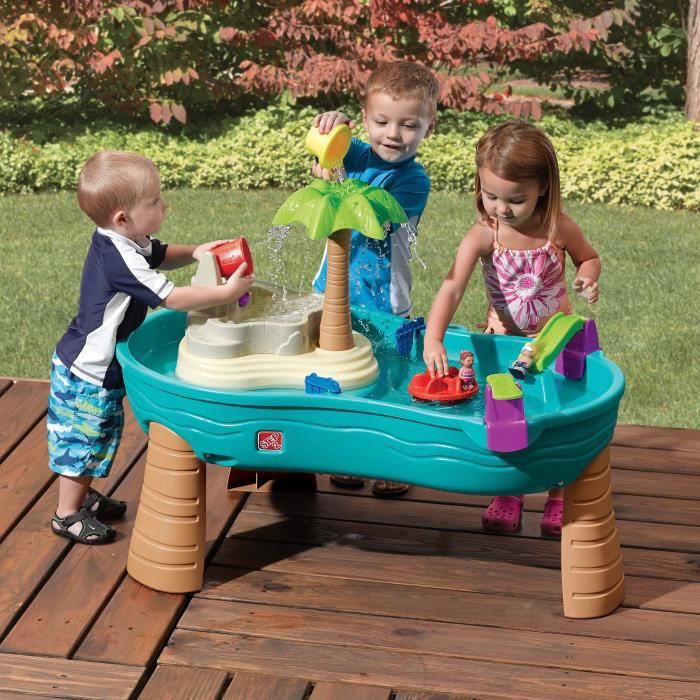 Step2 Splish Splash Table d'eau avec 10 Accessoires | Table de Jeu Enfant a Eau | Table d'activité / Jouet pour Le Jardin