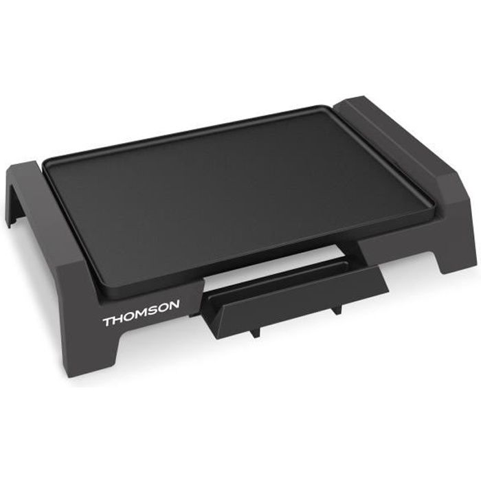 THOMSON - THPL935A - Plancha Electrique de Table - 2000 Watts - Thermostat Réglable - Plaque Fonte Lavable en Lave-Vaisselle