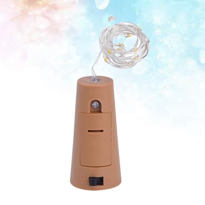 75cm 20 LED Bouteille de vin Bouchon de liège Guirlande lumineuse en fil de cuivre étanche étoilée pour la SPOTS - LIGNE DE SPOTS