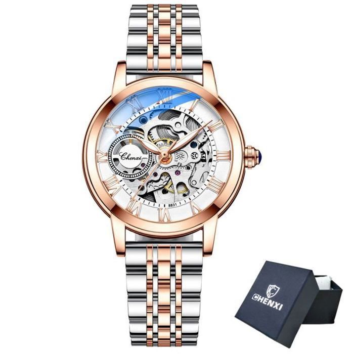 Montres Femmes Automatique Mécanique De Marque De Luxe Cadran Squelette