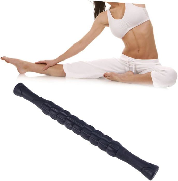 Milageto Rouleau De Massage Musculaire à 8 Roues – Bleu, Ajustable, Pour Jambes, Bras Et Mollets