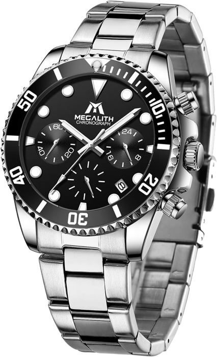 Montre Homme 40mm Chronographe Montre Acier Homme Tanche Quartz Montre montre-homme-40mm-chronographe-montre-acier-homme-tanche-quartz-montre