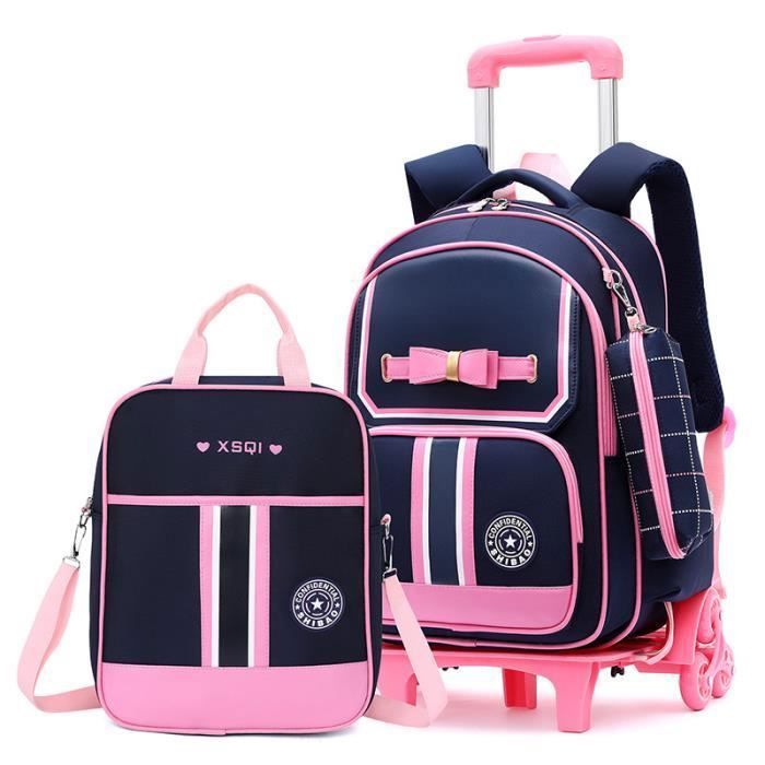 Sac à Dos Avec Roulettes Cartable Roulette - Sac D'École Trolley Impression - Cartable Scolaire