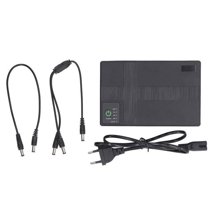 OEM ODM Mini UPS güç adaptörü ile 8000mah 28wh lityum iyon yedek pil 12V 9V kesi