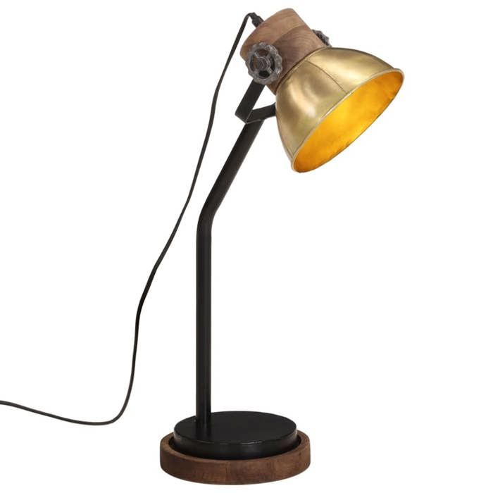 vidaXL Lampe de bureau 25 W laiton antique 18x18x60 cm E27 lampe lumière lampe industrielle lampe de table lampe de 371950