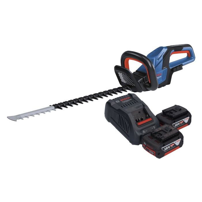 Bosch GHE 18V 60 Professional Taille haies sans fil 18 V 60 cm Brushless + 2x batterie 5 0 Ah + chargeur
