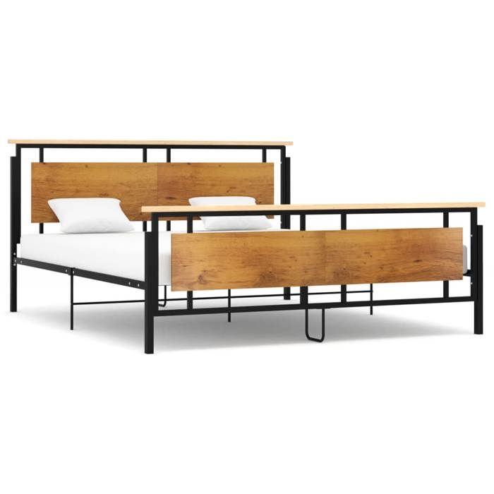 SOLDES dAutomneCadre de lit - 2 Personnes - Pieds robustes - métal 180x200 cm - HOMEFR9231