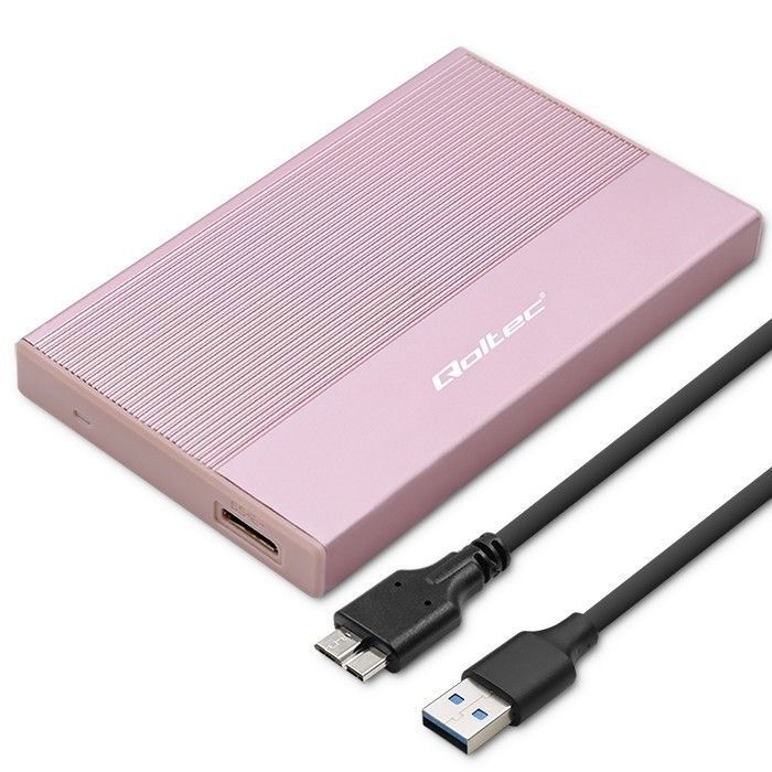 Boîtier pour disque dur SSD QOLTEC 52279 USB 3.0 SATA 25 pouces