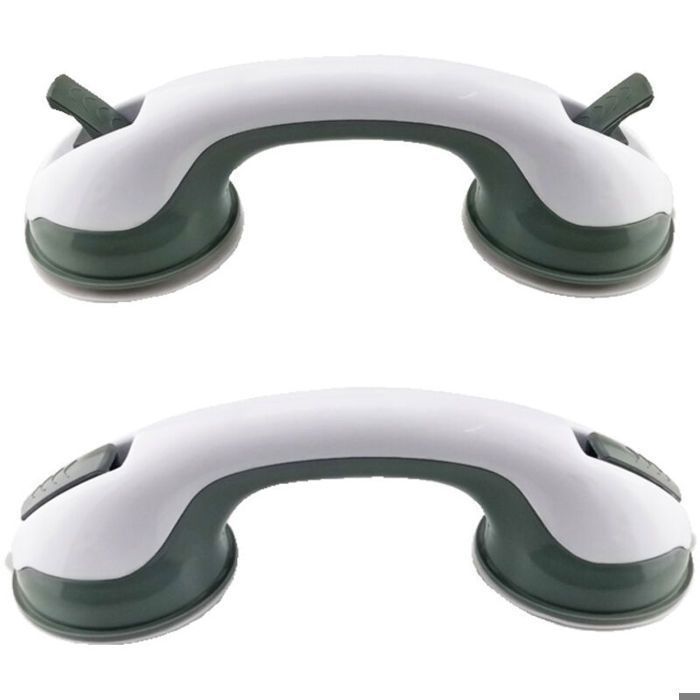 Barres dappui pour salle de bain (lot de 2) avec ventouses 30 cm - poignée sûre sans perçage convient aux douches et baignoires