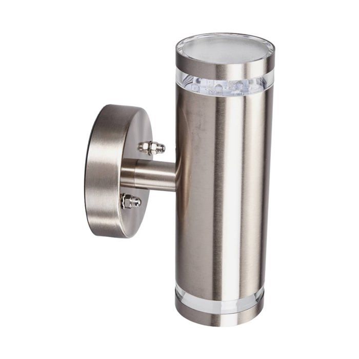 LED Applique Exterieur Tiberius (Moderne) en Gris Inox (à 2 lampes ) Murale Luminaire Lampe Jardin Eclairage d’exterieur LED Applique Exterieur Tiberius (Moderne) en Gris Inox (à 2 lampes ) Murale Luminaire Lampe Jardin Eclairage d’exterieur