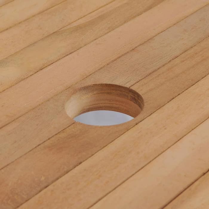 Table de jardin 180x90x75 cm Bois de teck solide_2 ans garantie_62990