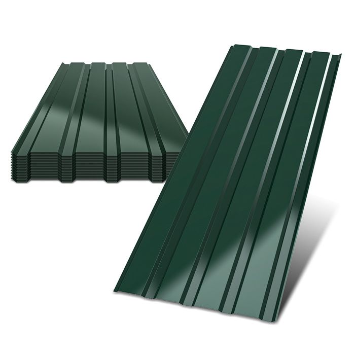 12 pièces Feuille de toiture Métal Feuille trapézoïdale tôle profilée Feuilles de toiture Panneaux de toit Draps 6 m²