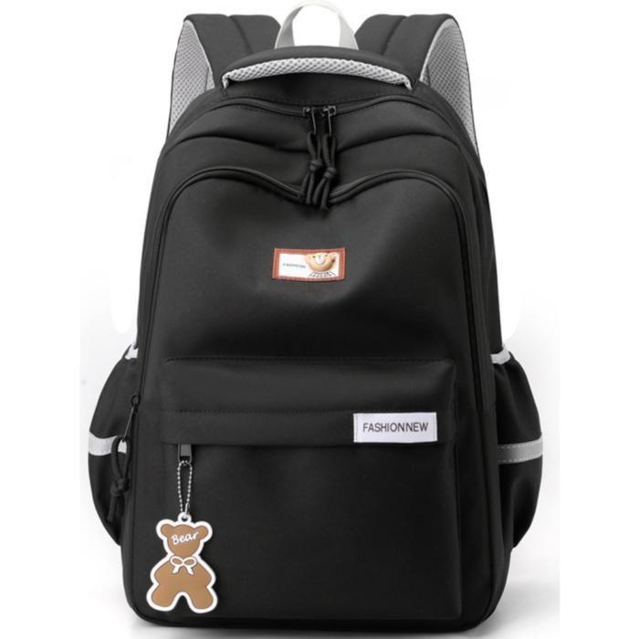 XJYDNCG Sac à Dos Enfant Cartable Fille Primaire Collège Sac à Dos Scolaire Style Minimaliste - Noir