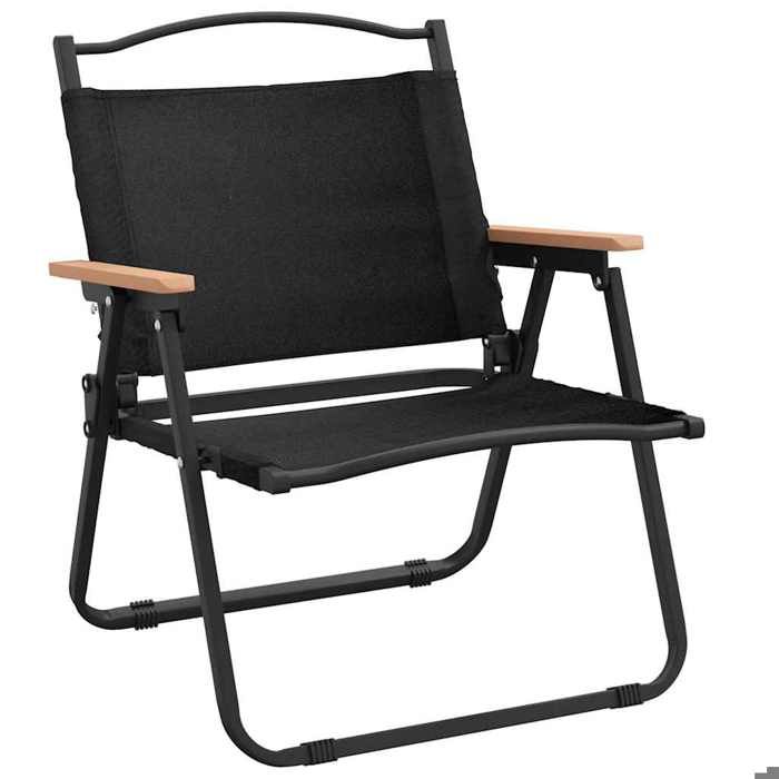 Chaises de Jardin 2 pcs Noir 54x43x59 cm(110 kg par siège) en acier et plastique résistance aux intempéries 59508