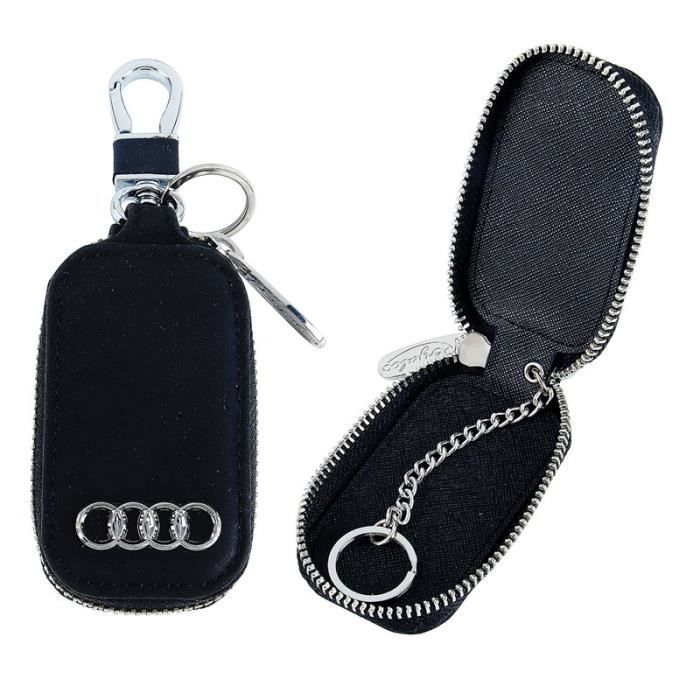 Porte-clés de voiture,B style--3 boutons, couvercle pliable en cuir véritable pour voiture porte