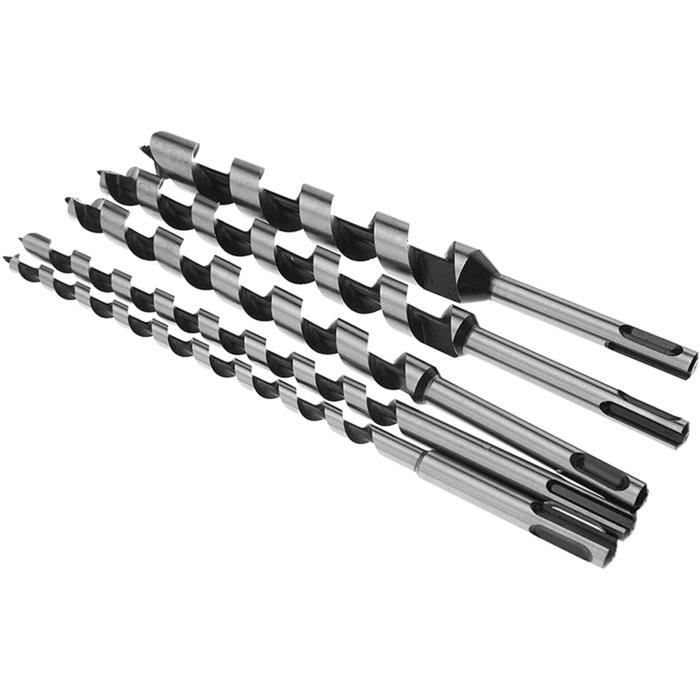 Forets Tarière Spirale Bois 460mm 6-28mm - Set Complet Avec Queue Hexagonale Pour Perceuse
