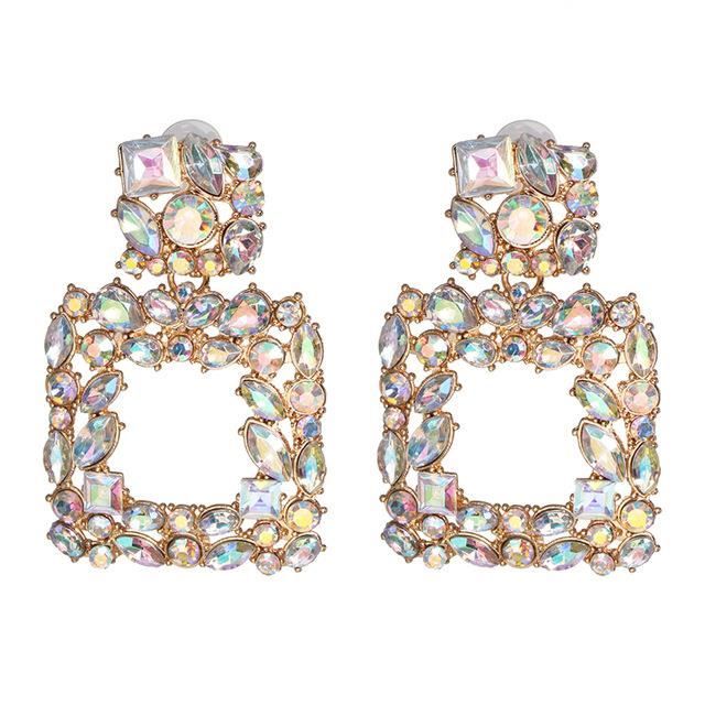 Boucles d'Orelles Longue Goutte Étncelante Argent - Zrcone Brllant