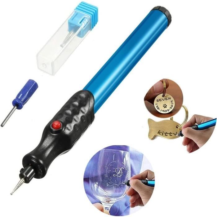 Stylo Graveur Professionnel Avec Pointes Carbure – Pour Métal, Verre, Céramique, Bois, Marquage Précis
