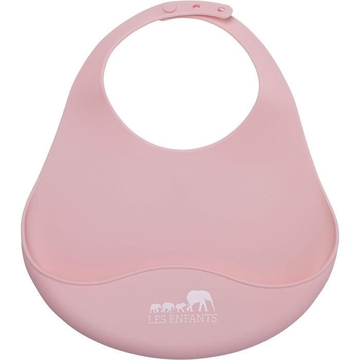 Bavoir rose pale – Silicone