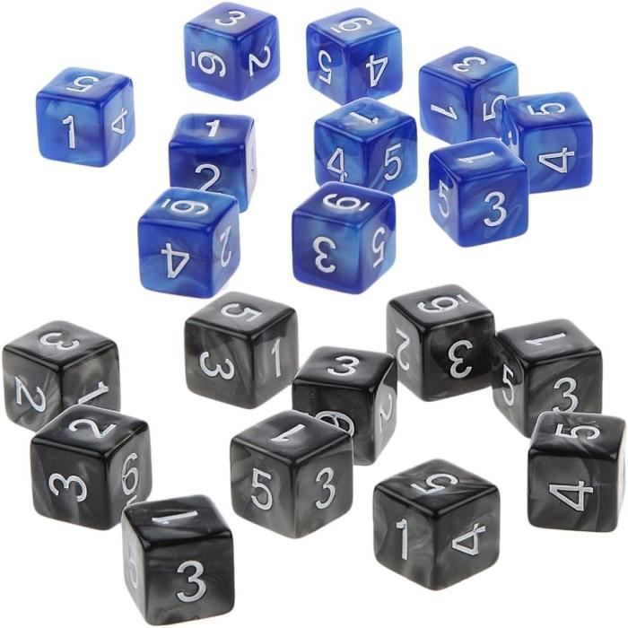 100 Dés Multicolores D6 - Jeu De Dés Pour Donjons & Dragons, Yathzee, Farkle - Avec Sac De Transport En Velours