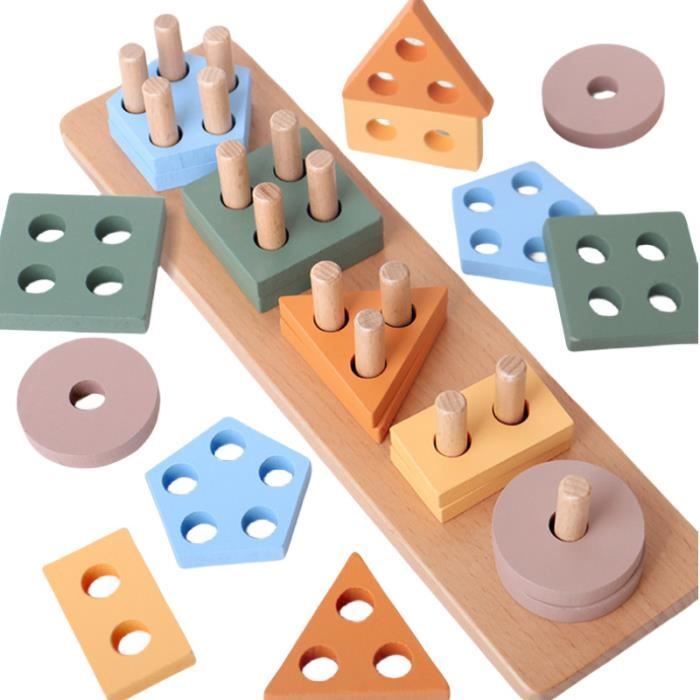 Montessori Planche à Visser En Bois, Jouet Montessori, Planches à Vis En Bois Pour Enfants, Jouets