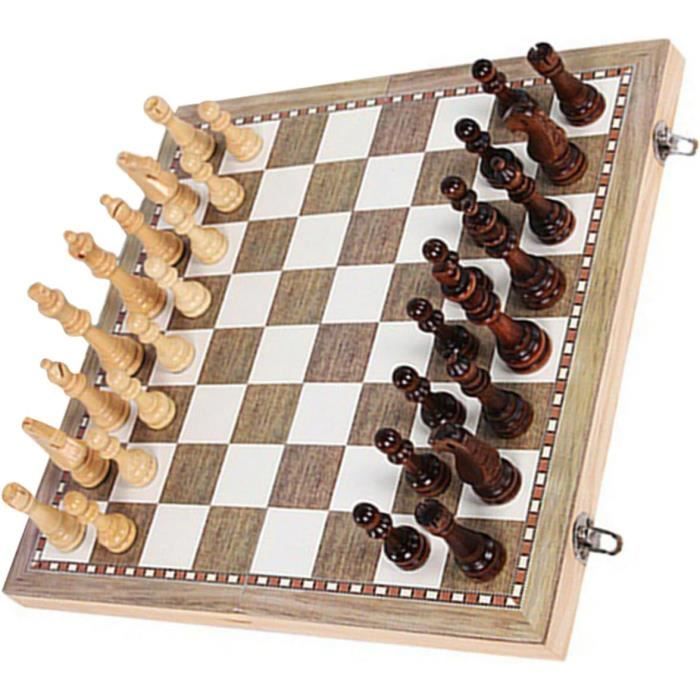 Jeu D'échecs Magnétique Syrace En Bois - Voyage & Pliant - 40cm