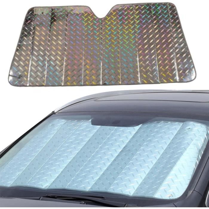 Pare-soleil Voiture Pliable 140x70 Cm - Réflexion UV - Style Yeux Globuleux - Ventouse Incluse