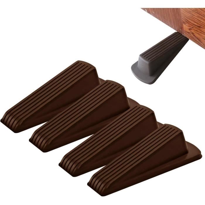 Arrêt De Porte, Stop Porte Au Sol, Antidérapante Caoutchouc, Sans Fixation Percer, Butée De Bloque Porte Sur Carrelage Tapis De Sols En Bois Et Stratifié Surfaces, Lot De 4