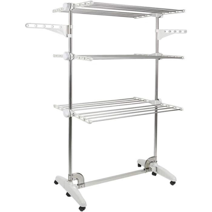 Séchoir à Vêtements, Design Hexagonal Avec Bras Pliables Et