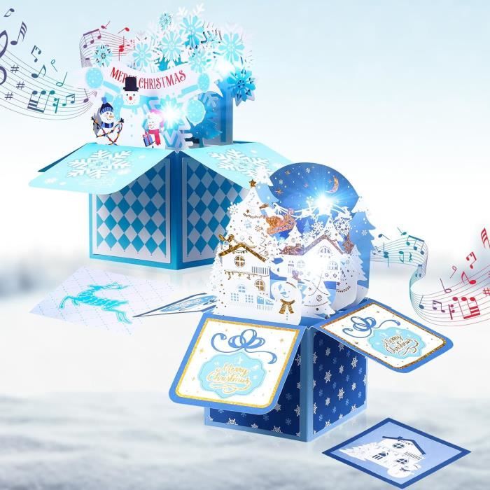Cartes De Noël 3D - ZGEER - Sapin Pop-Up - Papier Cadeau Créatif
